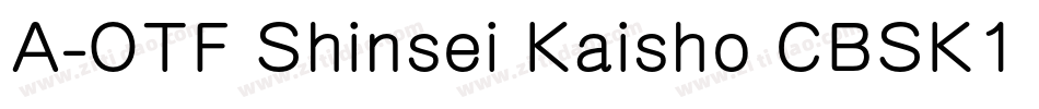 A-OTF Shinsei Kaisho CBSK1 Pro字体转换